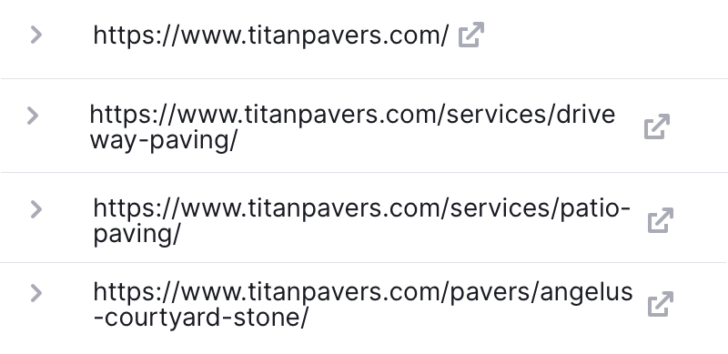 Titan Pavers Site Structure